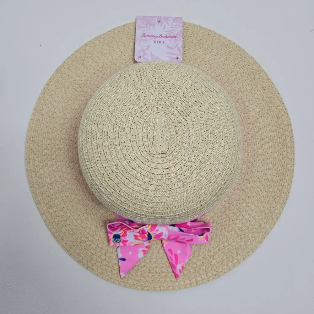 Tommy Bahama Pink Floral One-Piece‎ Swimsuit and Matching Hat | Kid's 5
